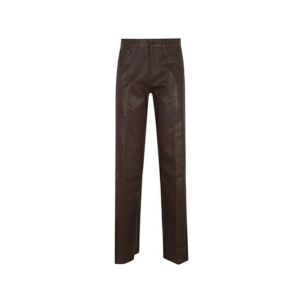 ラジャンス レディース ジーンズズボン下 ボトムス Scottie coated wide-leg jeans Brown