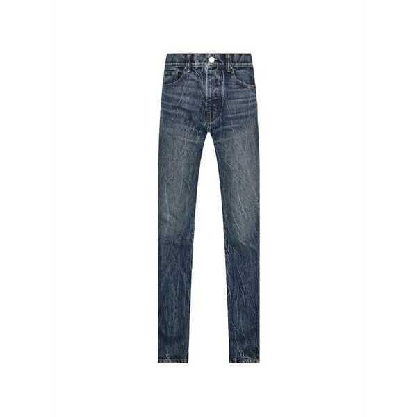アミリ レディース ジーンズズボン下 ボトムス Bootleg whiskered-effect jeans Blue