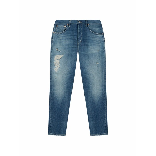 ドンダップ メンズ 心地好いズボン下 ボトムス Distressed trousers Blue