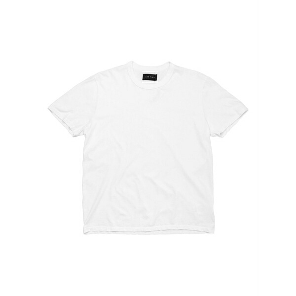 レスティエン メンズ ティーシャツ トップス Binded-neck cotton t-shirt White