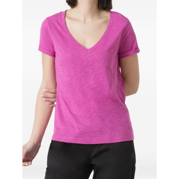 ディメンシオーネ ダンザ レディース ティーシャツ トップス Slub-texture v-neck t-shirt Pink