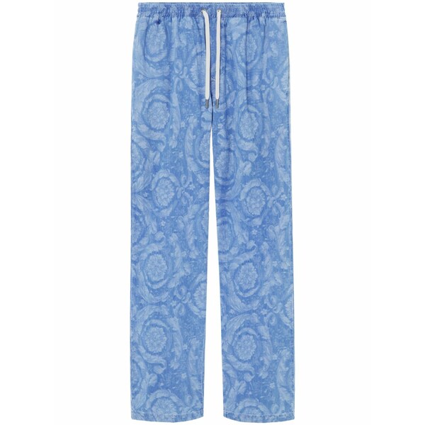 ヴェルサーチ メンズ カジュアルパンツ ボトムス Barocco chambray denim trousers Blue｜asty