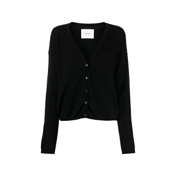 リサ・ヤン レディース ジレー アウター V-neck cashmere cardigan Black