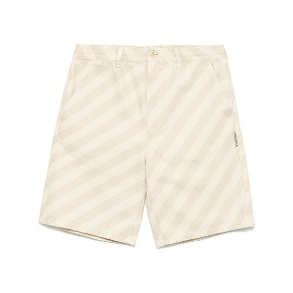 マルニ メンズ カジュアルパンツ ボトムス Striped denim shorts Neutrals|asty