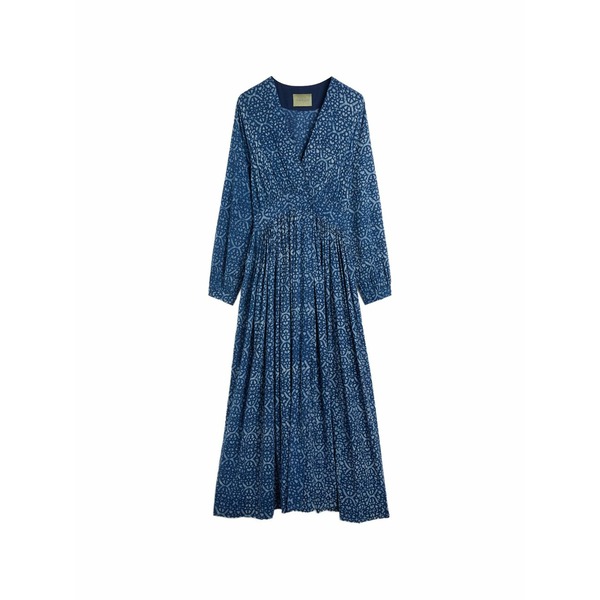 モモン レディース 衣裳 トップス Printed v-neck dress Blue