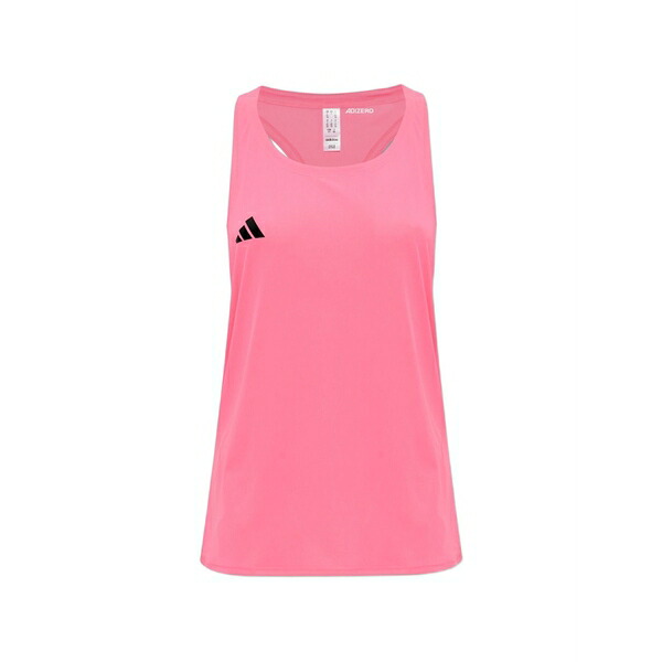 アディダス レディース カットソー トップス Adizero logo-print sleeveless top Pink