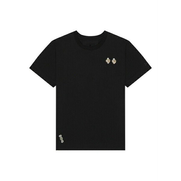 ジバンシー メンズ ティーシャツ トップス Heart-detail t-shirt Black