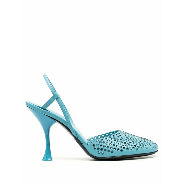 トロワジュイン レディース パンプス シューズ 100粍 crystal-embellished pumps Blue