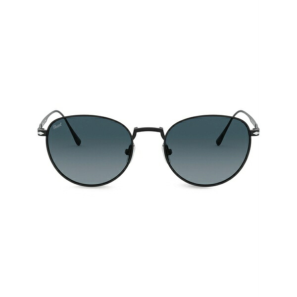 ペルソル メンズ サングラス・アイウェア 付属物 Round frame sunglasses Black
