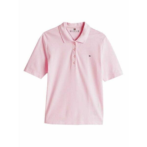 トミー ヒルフィガー レディース スポーツシャツ トップス Cotton polo top  Pink