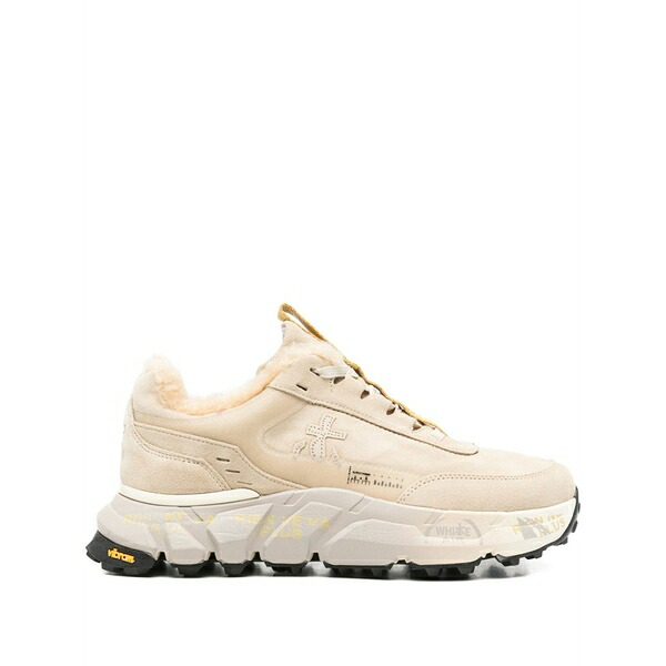 プレミアータ レディース スニーカー シューズ Fur-trim sneakers Neutrals
