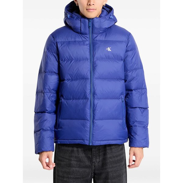 カルバンクライン メンズ 上衣＆上衣 アウター Hooded zip-up jacket Blue