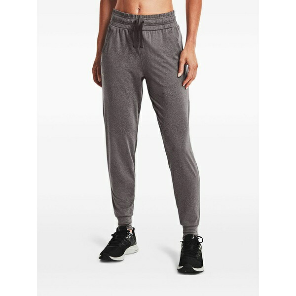 アンダーアーマー レディース 心地よいズボン下 ボトムス Drawstring-waist track pants Grey