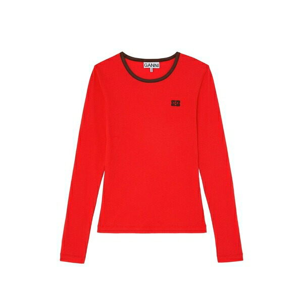 ガニー レディース ティーシャツ トップス Long-sleeve t-shirt Red