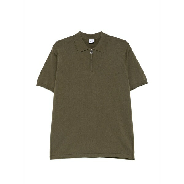 アスペジ メンズ スポーツシャツ トップス Zip-fastening polo shirt Green