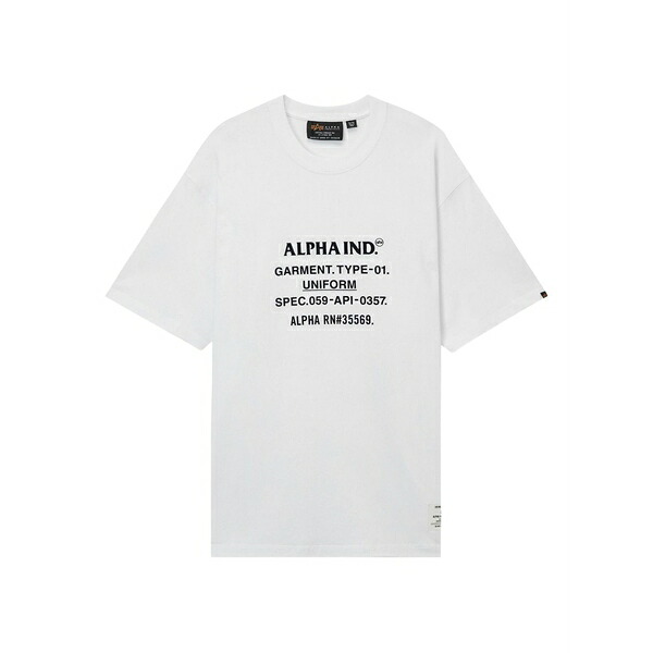 アルファインダストリーズ メンズ ティーシャツ トップス Logo-print t-shirt White