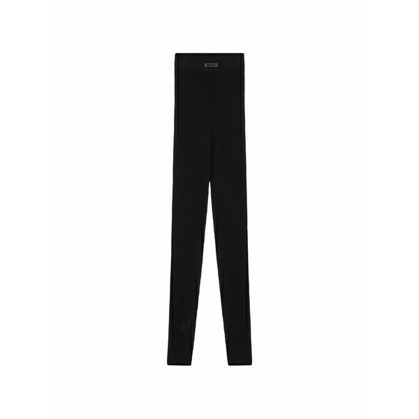 エフオージーエッセンシャルズ レディース 心地よいズボン下 ボトムス Logo-plaque leggings Black