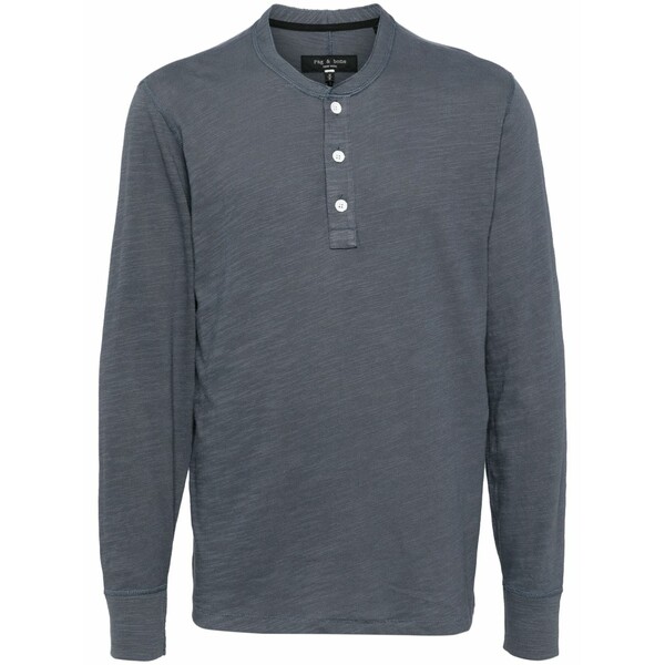 ラグアンドボーン メンズ スポーツシャツ トップス Classic flame henley polo shirt Blue