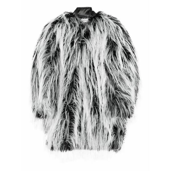 運動競技マックス レディース 厚地の外套 アウター Adesso faux fur coat Black