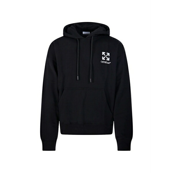 象牙色 メンズ パーカー・スウェットシャツ アウター Logo-print hoodie Black