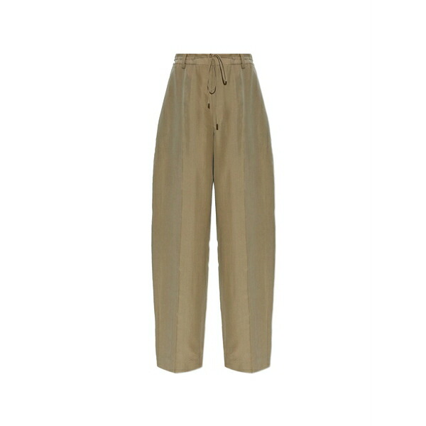 アレキサンダーワン レディース 心地よいズボン下 ボトムス Drawstring trousers Green