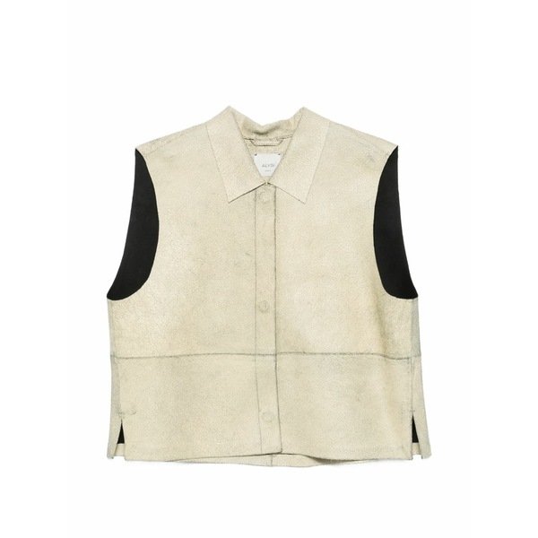 アリジ レディース 厚地の外套 アウター Collared sleeveless vest Neutrals