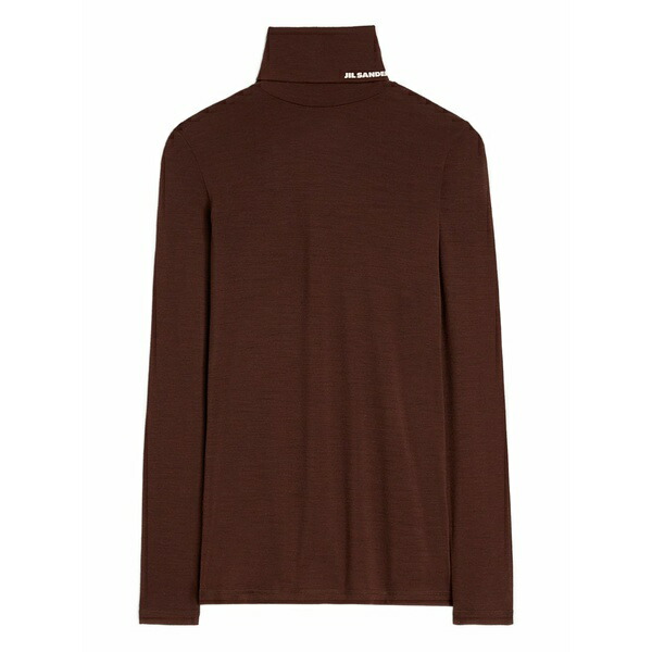 ジル・サンダー レディース プルオーバー トップス Roll-neck t-shirt  Brown