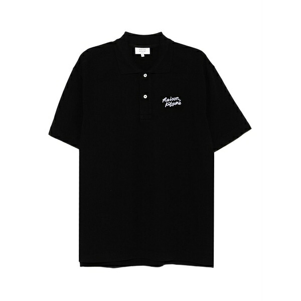 住みか 稲荷 メンズ スポーツシャツ トップス Handwriting polo shirt Black