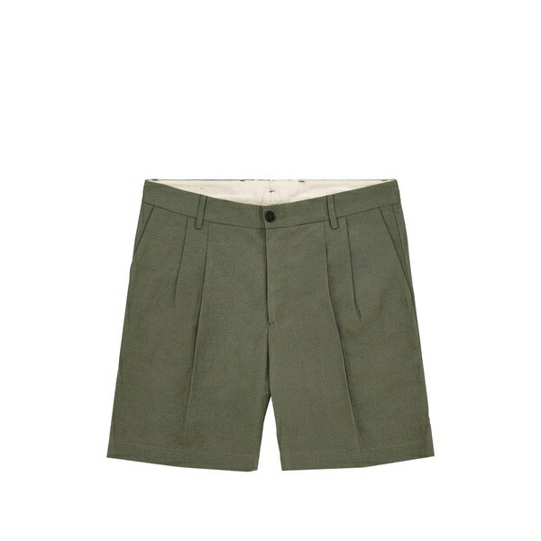 フォルテラ メンズ 心地よいズボン下 ボトムス Beachshort pleated bermuda shorts Green