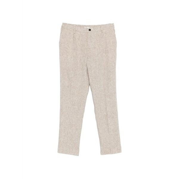 アントレ 意中の女 メンズ 心地好いズボン下 ボトムス Pleated-detail trousers Neutrals