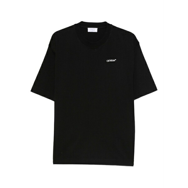 象牙色 レディース ティーシャツ トップス Half arrow skate logo t-shirt Black