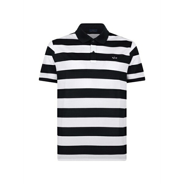 ポールアンドシャーク メンズ スポーツシャツ トップス Striped polo shirt Black