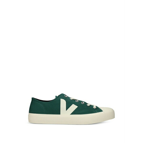 ヴェジャ メンズ スニーカー シューズ Logo-patch canvas sneakers Green
