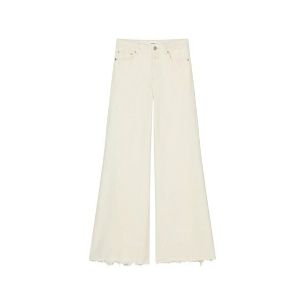 クローズド レディース ジーンズズボン下 ボトムス Frayed-hem flared denim jeans Neutrals