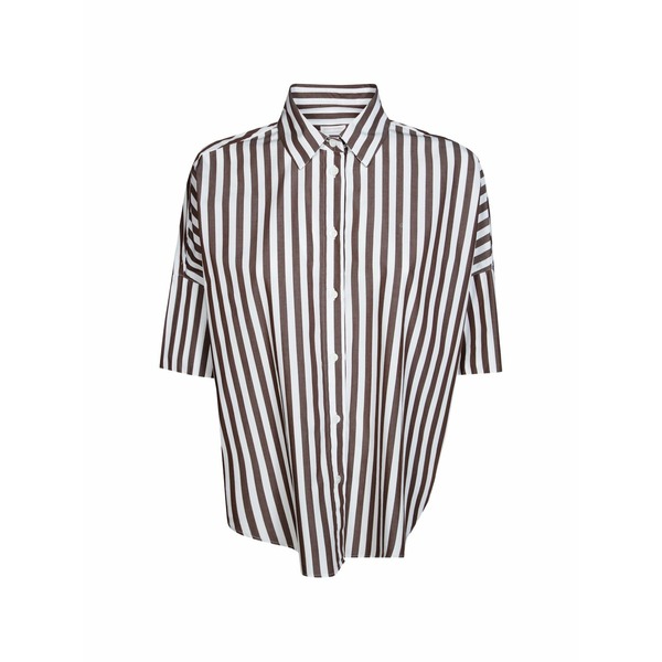 ロベルト フリードマン レディース プルオーバー トップス Striped shirt Brown