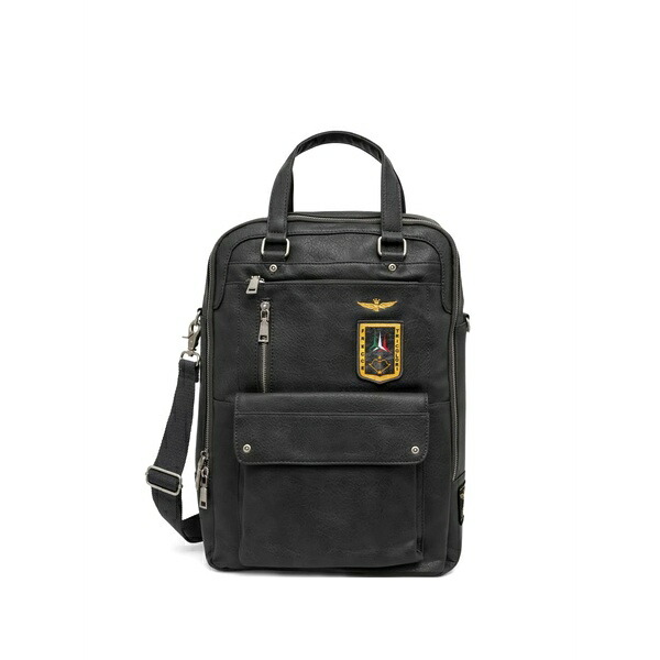アエロナウティカ ミリターレ メンズ うしろ側風呂敷き包み・背嚢 御徒面子 Zaino patch-detail backpack Grey