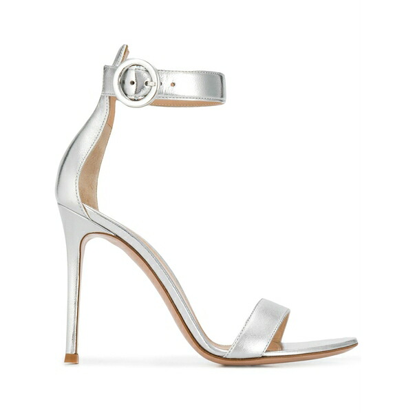 ジャンヴィト ロッシ レディース サンダル シューズ Portofino 105粍 leather sandals Silver