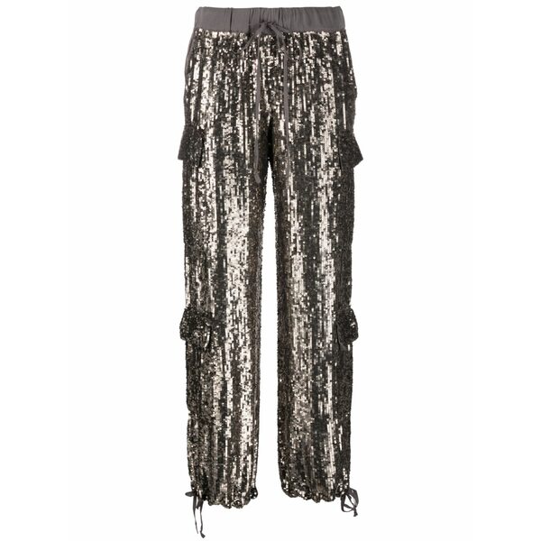 パロッシュ レディース 心地よいズボン下 ボトムス Gamma sequin-embellished trousers Grey