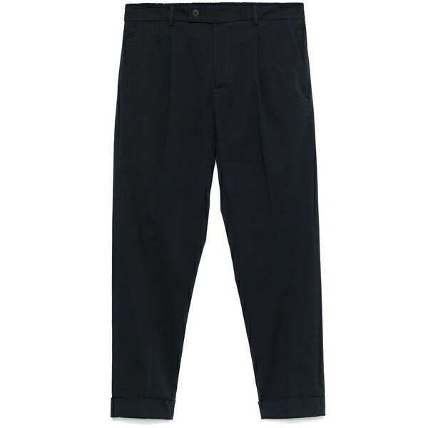 ディーフォーポイントゼロ メンズ 心地よいズボン下 ボトムス Gabardine trousers Blue
