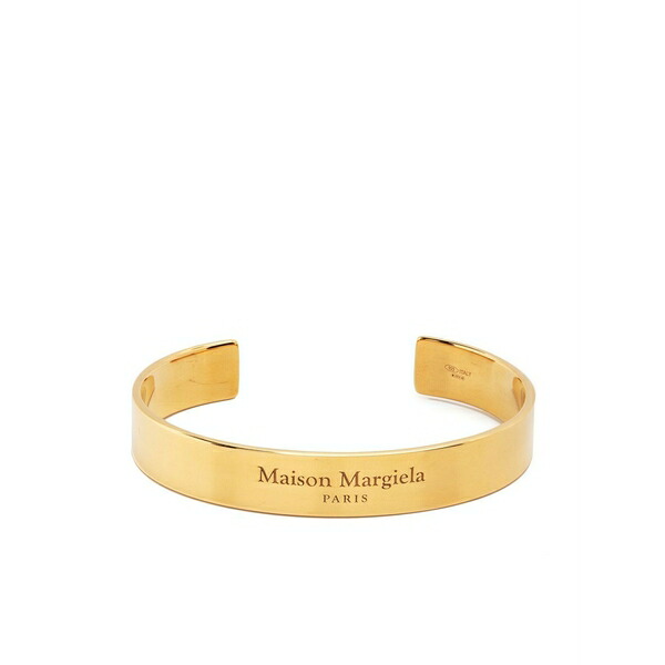 マルタンマルジェラ メンズ ブレスレット・バングル・アンクレット 付属物 Logo-engraved cuff bracelet Gold