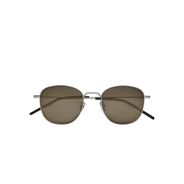 サンローラン アイウェア レディース 黒眼鏡＆アイウェア 添え物 Round-frame sunglasses Silver