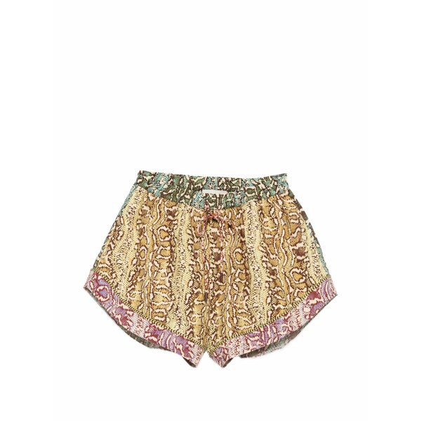 アレメ レディース 心地よいズボン下 ボトムス Varna snake-print shorts Yellow