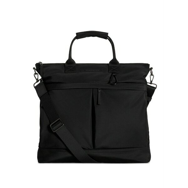 住み家 稲荷 メンズ トートバッグ 御徒面子 Logo-detail tote bag Black