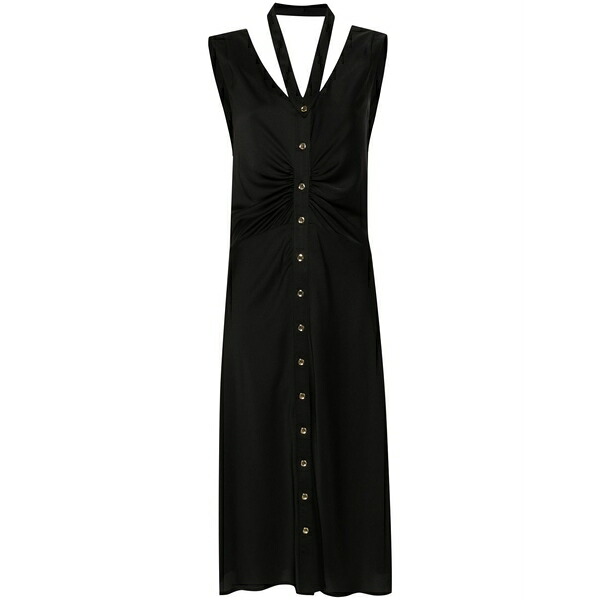 ピンコ レディース 衣裳 トップス Ruched-detail MIDI dress Black