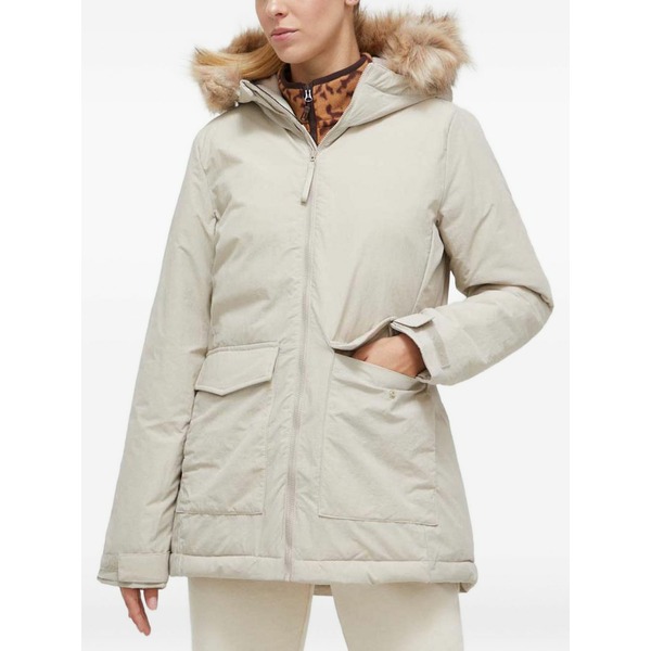 アディダス レディース ジャケット＆ブルゾン アウター Faux-fur hooded jacket Neutrals｜asty 44,880円