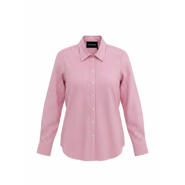 黒いこと 付け紙 レディース プルオーバー トップス Striped long-sleeve shirt Pink