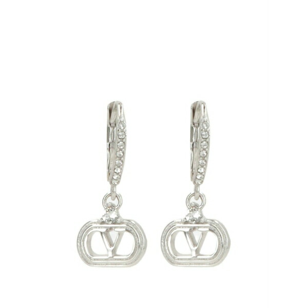 ヴァレンティノ ガラヴァーニ レディース ピアス＆イヤリング アクセサリー Logo-detail earrings Silver｜asty