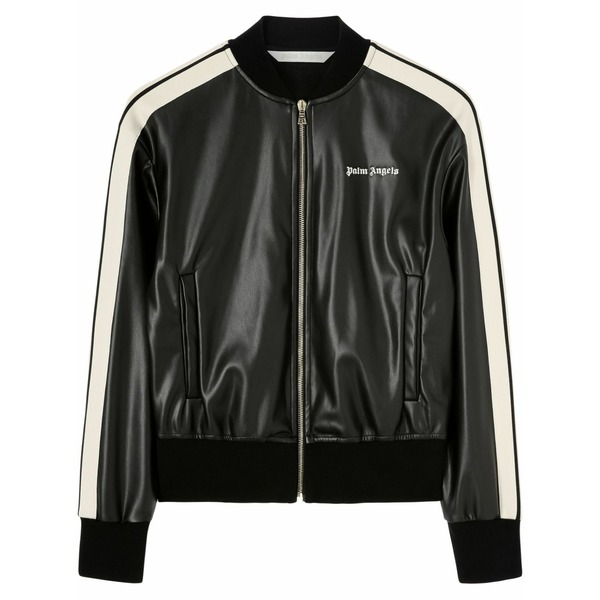 パーム・エンジェルス レディース 上衣＆上衣 アウター Logo-embroidered bomber jacket  Black