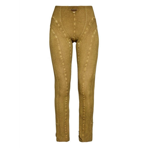 ナイキ レディース 心地好いズボン下 ボトムス X knwls cut-out ribbed leggings Brown