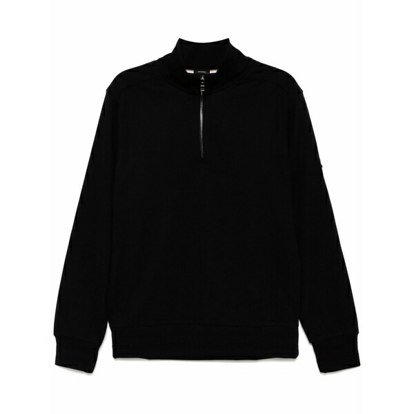 主任者 メンズ パーカー・スウェットシャツ アウター Half-zip sweatshirt Black